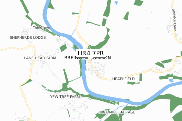 HR4 7PR map - small scale - OS Open Zoomstack (Ordnance Survey) HR4 7PR map - small scale - OS Open Zoomstack (Ordnance Survey)