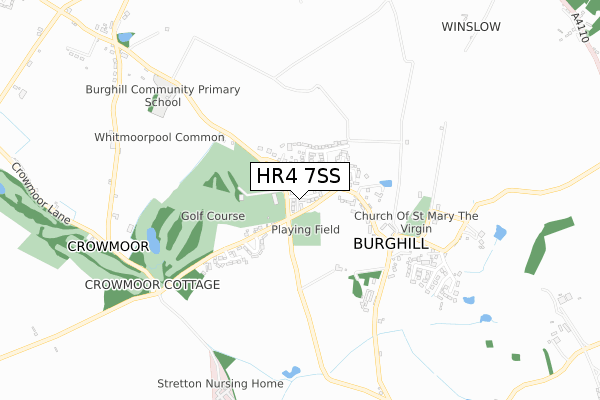 HR4 7SS map - small scale - OS Open Zoomstack (Ordnance Survey)