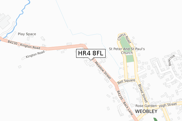 HR4 8FL map - large scale - OS Open Zoomstack (Ordnance Survey) HR4 8FL map - large scale - OS Open Zoomstack (Ordnance Survey)