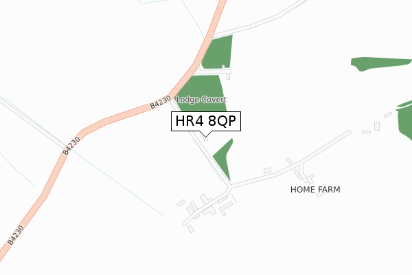 HR4 8QP map - large scale - OS Open Zoomstack (Ordnance Survey)