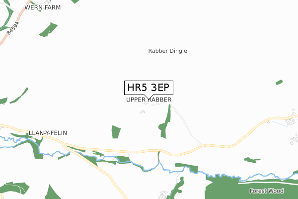 HR5 3EP map - small scale - OS Open Zoomstack (Ordnance Survey) HR5 3EP map - small scale - OS Open Zoomstack (Ordnance Survey)