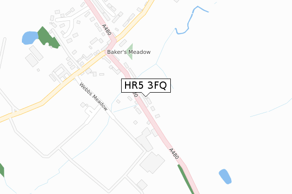 HR5 3FQ map - large scale - OS Open Zoomstack (Ordnance Survey)