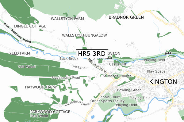 HR5 3RD map - small scale - OS Open Zoomstack (Ordnance Survey) HR5 3RD map - small scale - OS Open Zoomstack (Ordnance Survey)