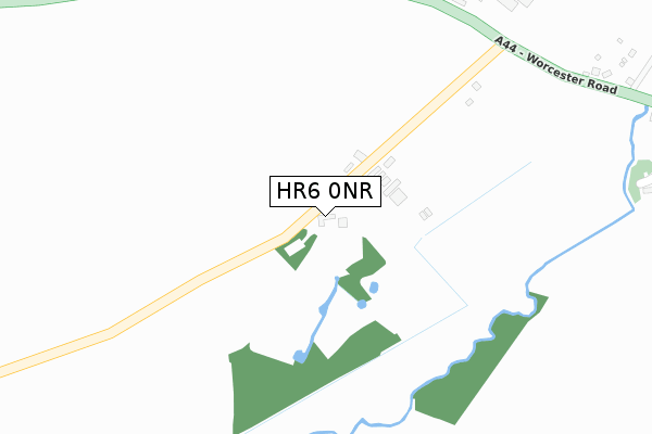 HR6 0NR map - large scale - OS Open Zoomstack (Ordnance Survey)