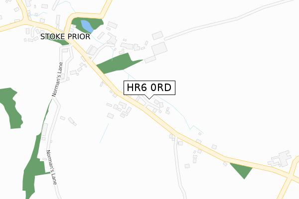 HR6 0RD map - large scale - OS Open Zoomstack (Ordnance Survey)