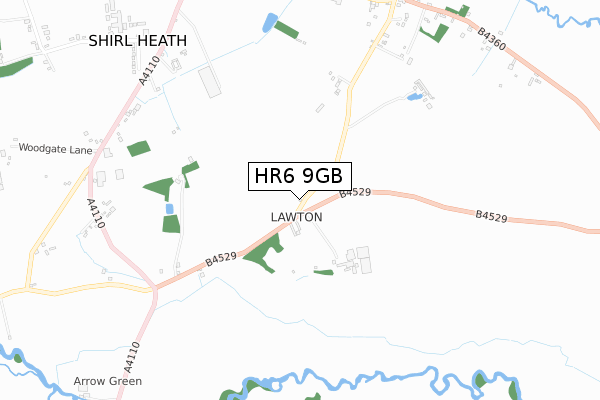 HR6 9GB map - small scale - OS Open Zoomstack (Ordnance Survey)