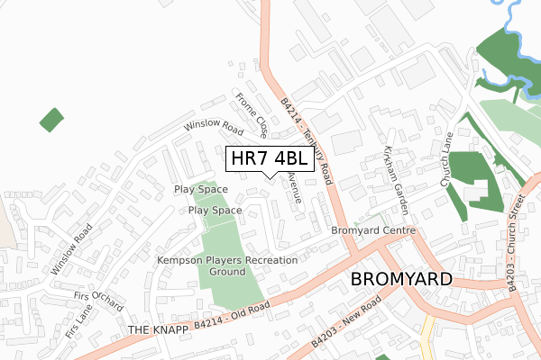 HR7 4BL map - large scale - OS Open Zoomstack (Ordnance Survey)