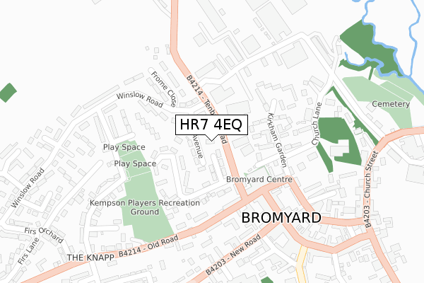 HR7 4EQ map - large scale - OS Open Zoomstack (Ordnance Survey)