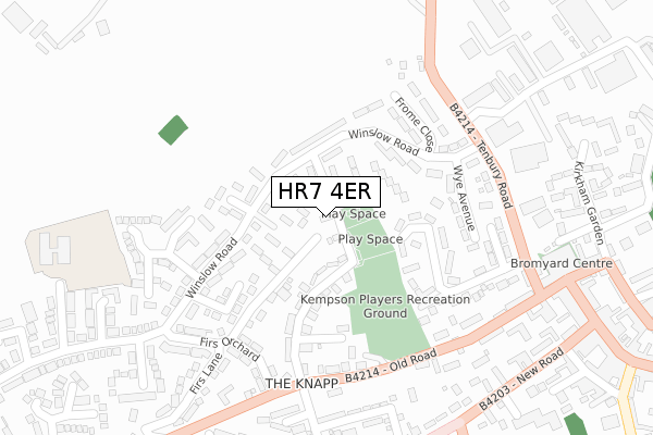 HR7 4ER map - large scale - OS Open Zoomstack (Ordnance Survey)