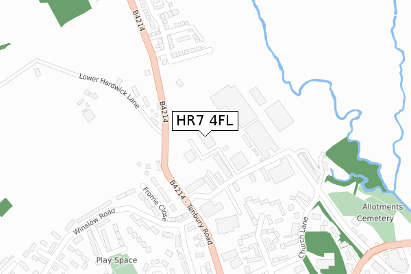 HR7 4FL map - large scale - OS Open Zoomstack (Ordnance Survey)