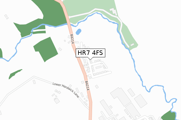 HR7 4FS map - large scale - OS Open Zoomstack (Ordnance Survey)