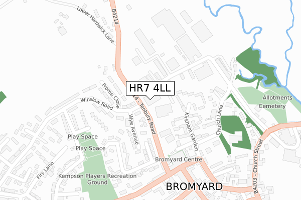 HR7 4LL map - large scale - OS Open Zoomstack (Ordnance Survey)