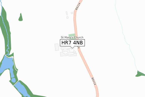 HR7 4NB map - large scale - OS Open Zoomstack (Ordnance Survey)