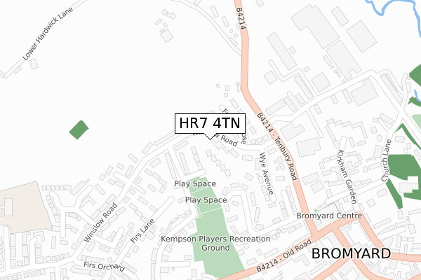 HR7 4TN map - large scale - OS Open Zoomstack (Ordnance Survey)