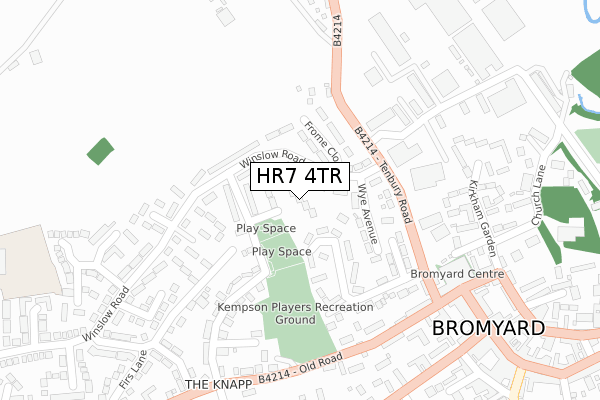 HR7 4TR map - large scale - OS Open Zoomstack (Ordnance Survey)