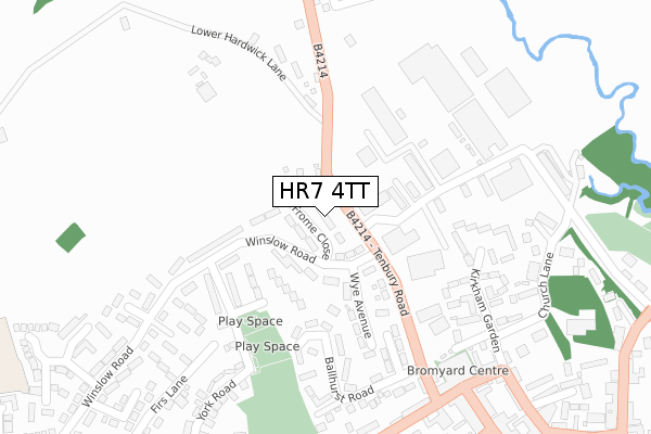HR7 4TT map - large scale - OS Open Zoomstack (Ordnance Survey)