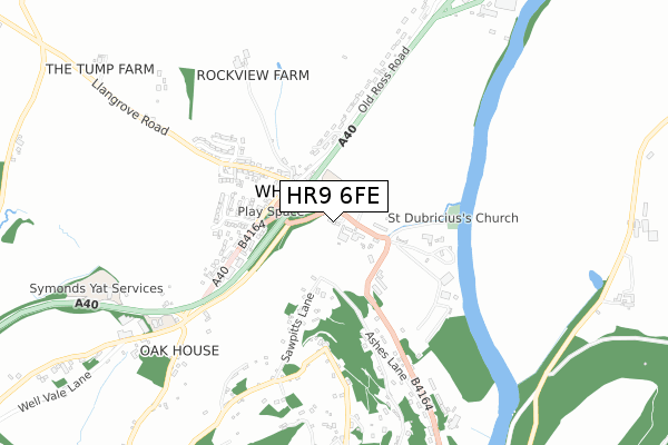 HR9 6FE map - small scale - OS Open Zoomstack (Ordnance Survey) HR9 6FE map - small scale - OS Open Zoomstack (Ordnance Survey)