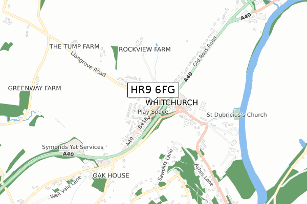 HR9 6FG map - small scale - OS Open Zoomstack (Ordnance Survey) HR9 6FG map - small scale - OS Open Zoomstack (Ordnance Survey)