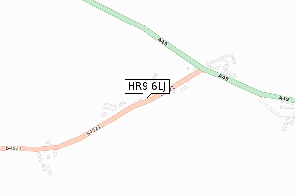 HR9 6LJ map - large scale - OS Open Zoomstack (Ordnance Survey)