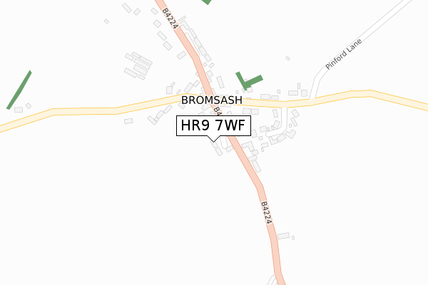 HR9 7WF map - large scale - OS Open Zoomstack (Ordnance Survey)