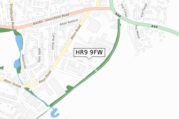 HR9 9FW map - large scale - OS Open Zoomstack (Ordnance Survey) HR9 9FW map - large scale - OS Open Zoomstack (Ordnance Survey)