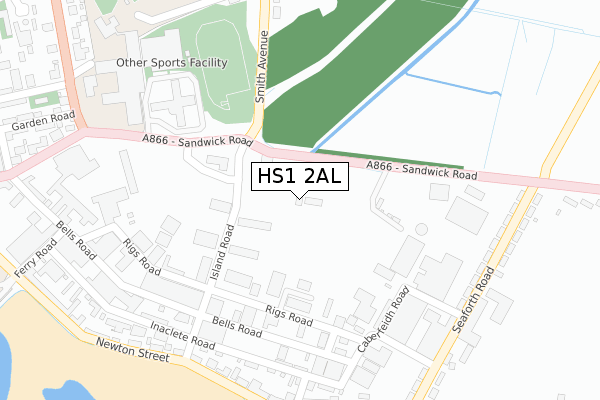 HS1 2AL map - large scale - OS Open Zoomstack (Ordnance Survey)