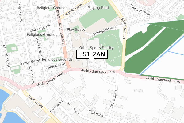 HS1 2AN map - large scale - OS Open Zoomstack (Ordnance Survey) HS1 2AN map - large scale - OS Open Zoomstack (Ordnance Survey)
