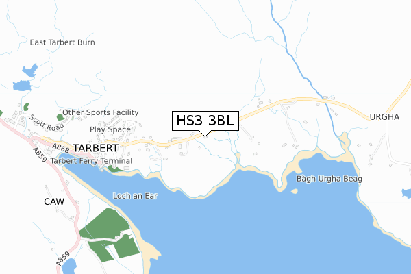 HS3 3BL map - small scale - OS Open Zoomstack (Ordnance Survey)