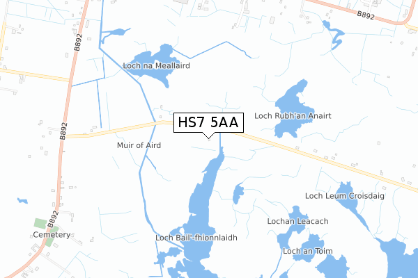 HS7 5AA map - small scale - OS Open Zoomstack (Ordnance Survey)