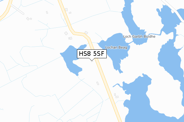 HS8 5SF map - large scale - OS Open Zoomstack (Ordnance Survey)