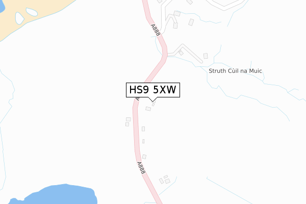 HS9 5XW map - large scale - OS Open Zoomstack (Ordnance Survey)
