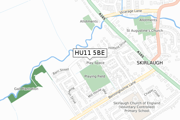 HU11 5BE map - large scale - OS Open Zoomstack (Ordnance Survey) HU11 5BE map - large scale - OS Open Zoomstack (Ordnance Survey)