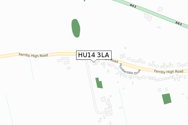 HU14 3LA map - large scale - OS Open Zoomstack (Ordnance Survey)