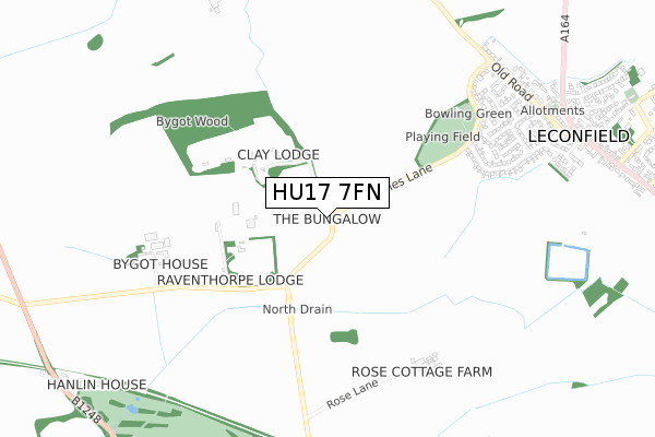 HU17 7FN map - small scale - OS Open Zoomstack (Ordnance Survey)