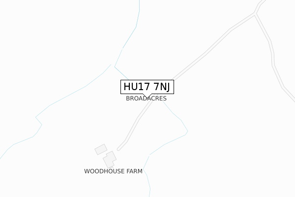 HU17 7NJ map - large scale - OS Open Zoomstack (Ordnance Survey)