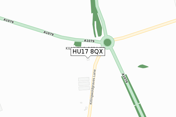 HU17 8QX map - large scale - OS Open Zoomstack (Ordnance Survey)