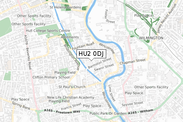 HU2 0DJ map - small scale - OS Open Zoomstack (Ordnance Survey) HU2 0DJ map - small scale - OS Open Zoomstack (Ordnance Survey)