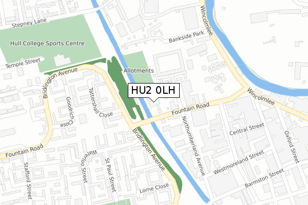 HU2 0LH map - large scale - OS Open Zoomstack (Ordnance Survey) HU2 0LH map - large scale - OS Open Zoomstack (Ordnance Survey)
