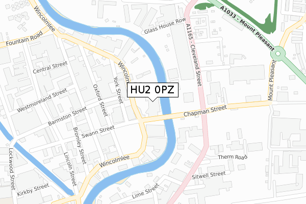 HU2 0PZ map - large scale - OS Open Zoomstack (Ordnance Survey) HU2 0PZ map - large scale - OS Open Zoomstack (Ordnance Survey)