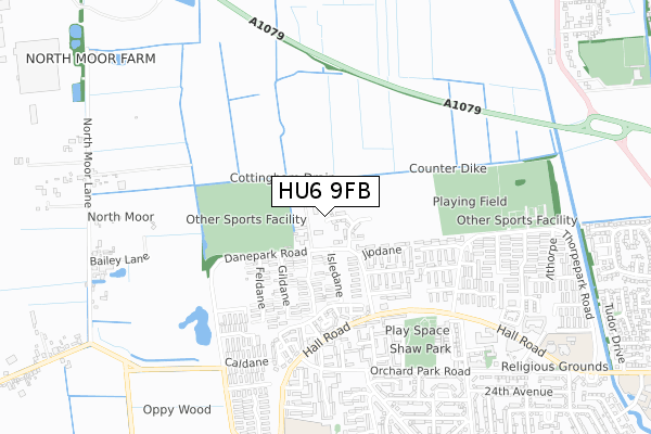 HU6 9FB map - small scale - OS Open Zoomstack (Ordnance Survey) HU6 9FB map - small scale - OS Open Zoomstack (Ordnance Survey)