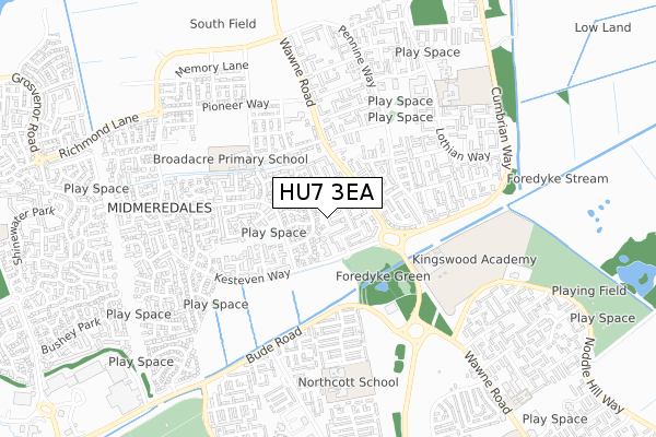 HU7 3EA map - small scale - OS Open Zoomstack (Ordnance Survey) HU7 3EA map - small scale - OS Open Zoomstack (Ordnance Survey)