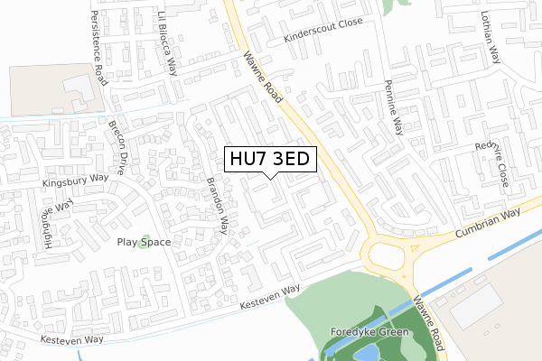 HU7 3ED map - large scale - OS Open Zoomstack (Ordnance Survey) HU7 3ED map - large scale - OS Open Zoomstack (Ordnance Survey)