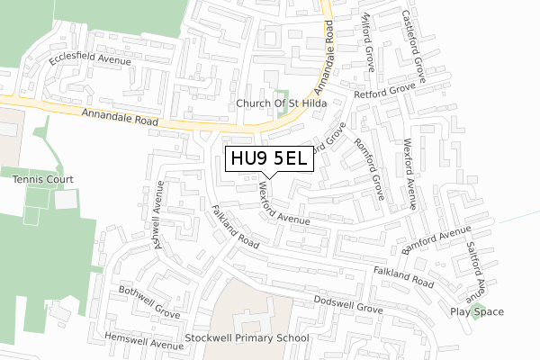 HU9 5EL map - large scale - OS Open Zoomstack (Ordnance Survey) HU9 5EL map - large scale - OS Open Zoomstack (Ordnance Survey)