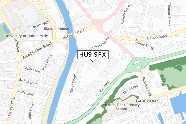 HU9 9PX map - large scale - OS Open Zoomstack (Ordnance Survey) HU9 9PX map - large scale - OS Open Zoomstack (Ordnance Survey)