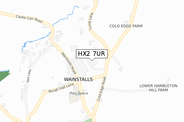 HX2 7UR map - large scale - OS Open Zoomstack (Ordnance Survey) HX2 7UR map - large scale - OS Open Zoomstack (Ordnance Survey)