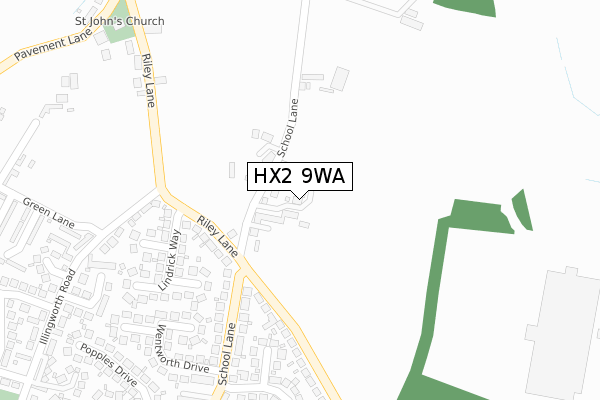 HX2 9WA map - large scale - OS Open Zoomstack (Ordnance Survey) HX2 9WA map - large scale - OS Open Zoomstack (Ordnance Survey)