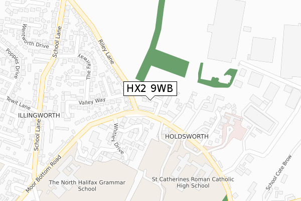 HX2 9WB map - large scale - OS Open Zoomstack (Ordnance Survey) HX2 9WB map - large scale - OS Open Zoomstack (Ordnance Survey)