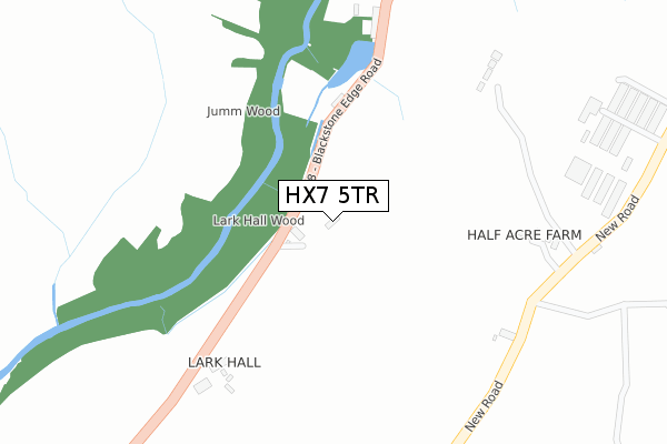 HX7 5TR map - large scale - OS Open Zoomstack (Ordnance Survey)