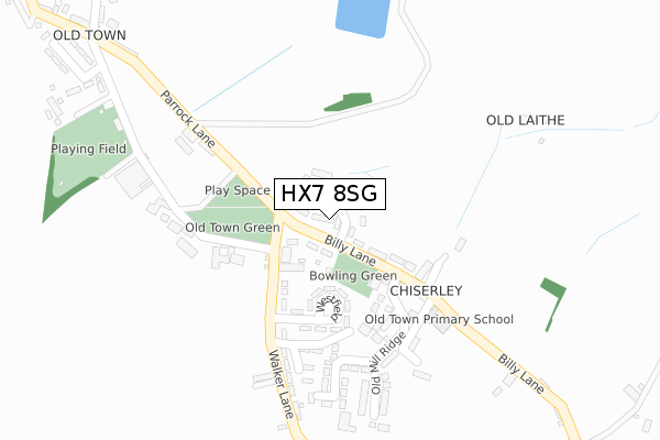 HX7 8SG map - large scale - OS Open Zoomstack (Ordnance Survey)