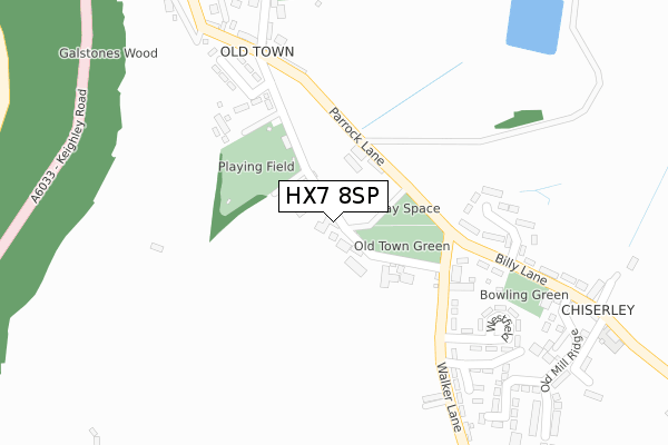 HX7 8SP map - large scale - OS Open Zoomstack (Ordnance Survey)